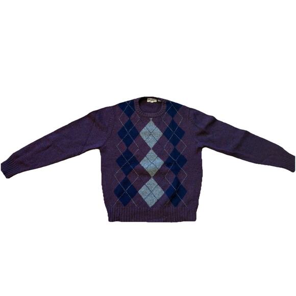 Vtg Parker of Vienna Men's Crewneck Pullover Grandpa Sweater 100% Shetland Wool - Picture 2 of 8